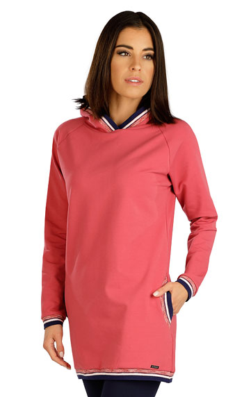 Hoodies, Polonecks > Women´s long sweatshirt with hood. 5C171