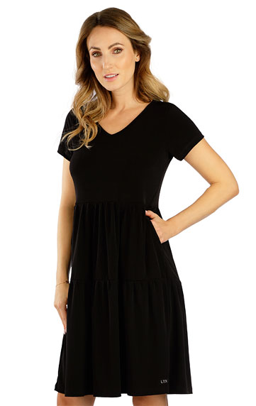 Beach  Accessories > Women´s dress with short sleeves. 5E004