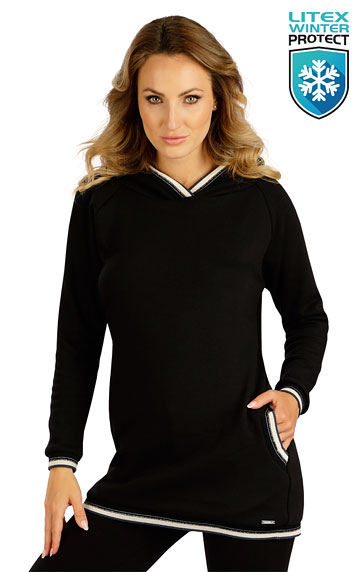 Sweatshirts, cardigans, Polonecks > Women´s long sweatshirt with hood. 7D069