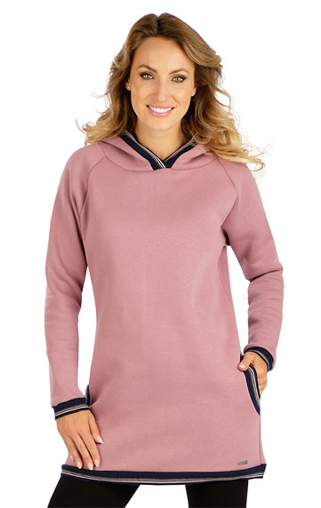 Sweatshirt dresses > Women´s long sweatshirt with hood. 7D274