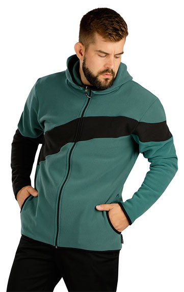 Men´s fleece hooded jumper.