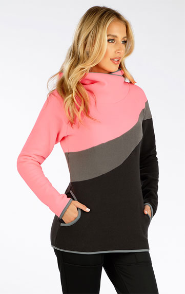 Hoodies, Polonecks > Women´s fleece hoodie jacket. 7F254