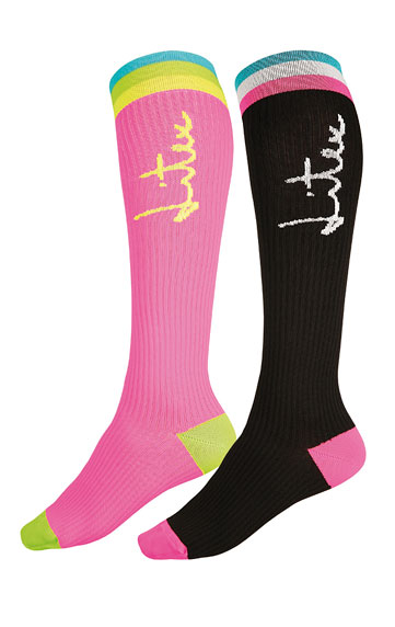 Sports compression knee high socks.